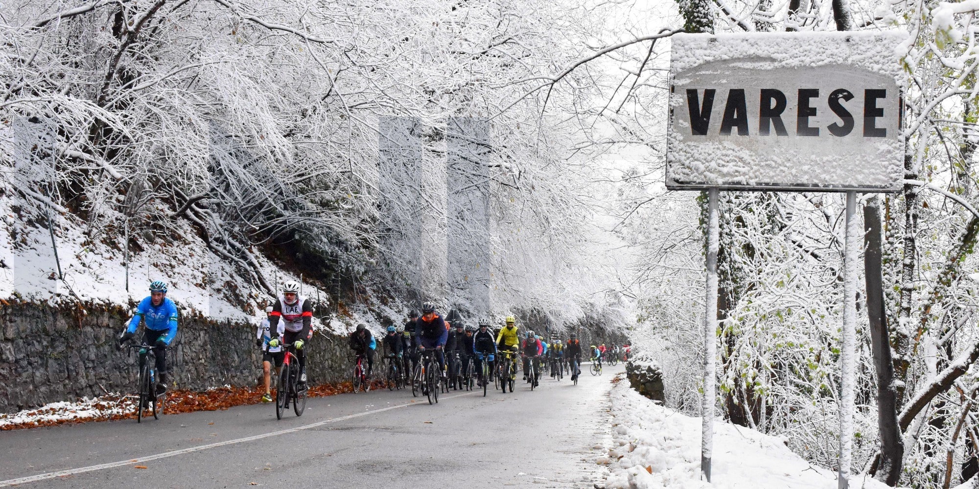 Varese cycling experience snow