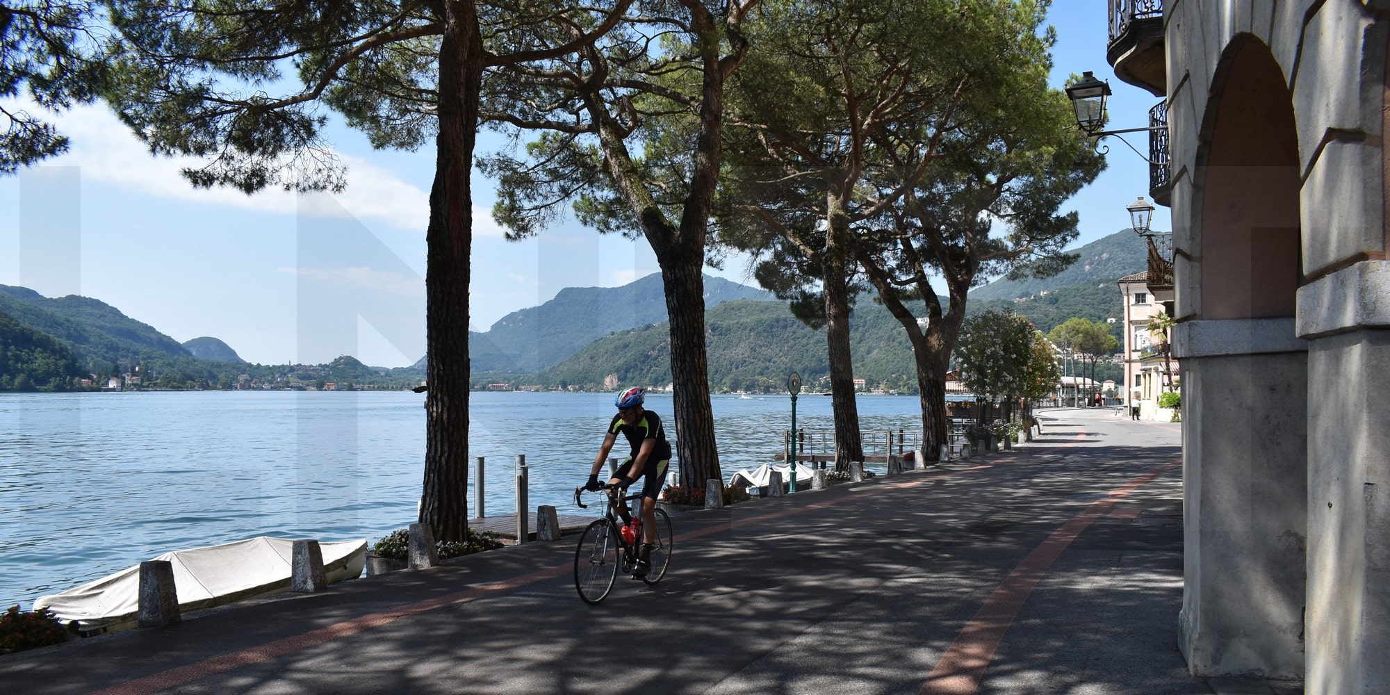 Road cycling routes Lake Lugano Morcote