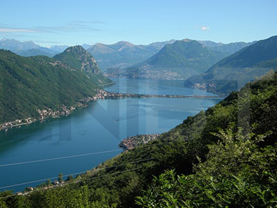 Road cycling routes Northern Italian Lakes - Lake Lugano, Melide causeway