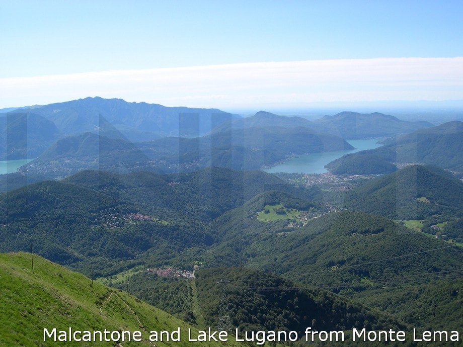 Malcantone Lake Lugano Monte Lema