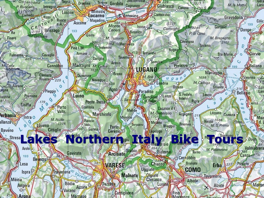 Northern Italian Lakes map